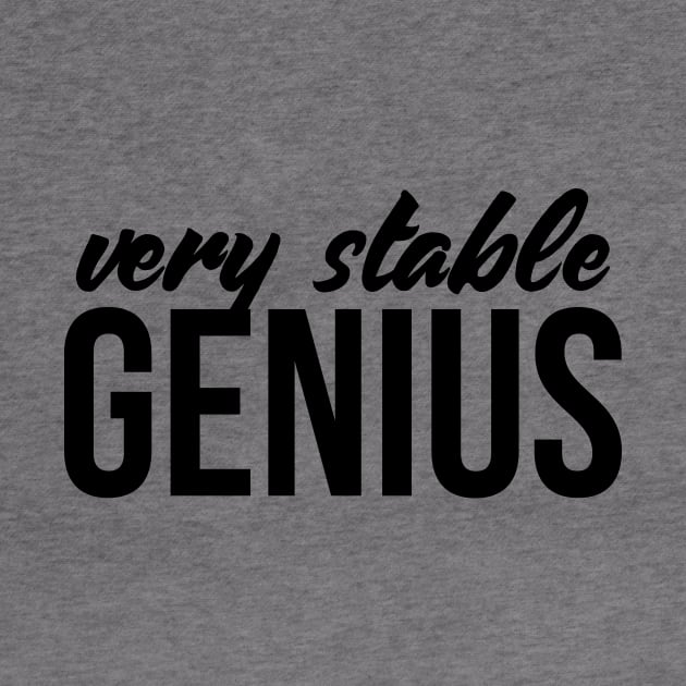 Very Stable Genius T Shirt - Great Political Quote Tee by RedYolk